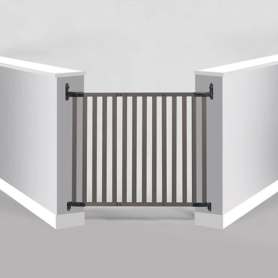 KidCo Angle Mount Stair Top Quick Release Bamboo Baby Pet Gate, Gray (For Parts)