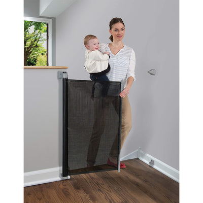 KidCo Retractable Safeway Mesh Quick Release Baby Toddler Safety Gate, Black