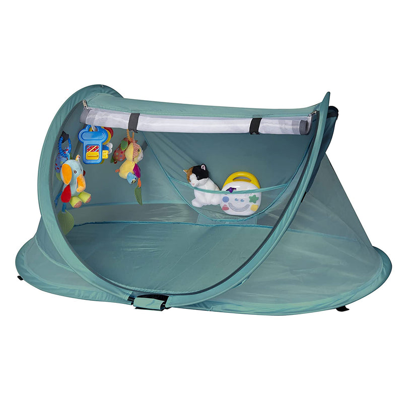 KidCo PeaPod Prestige Lightweight Outdoor Portable Toddler Travel Bed, Seafoam