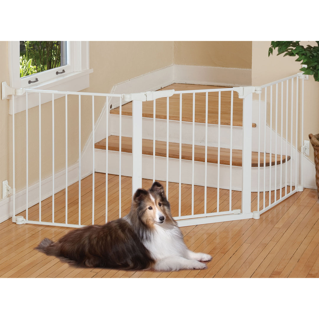 Command Pet Products PG5300 Custom Fit Gate for Pets, 29.5x84 Inches, White - VMInnovations