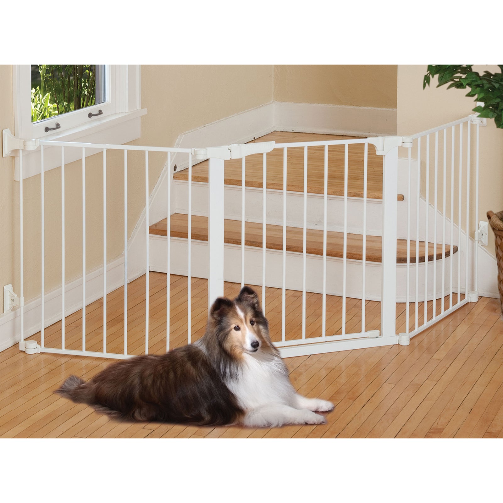 Command Pet Products PG5300 Custom Fit Gate for Pets, 29.5x84 Inches, White - VMInnovations