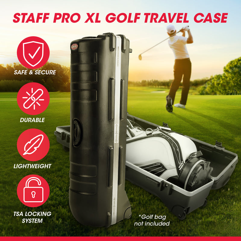 SKB Cases ATA Staff Pro XL Hard Plastic Storage Wheeled Cart Golf Travel Case