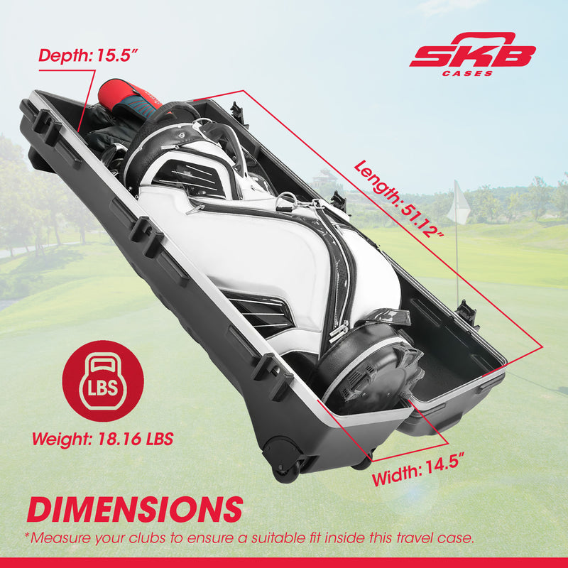 SKB Cases ATA Staff Pro XL Hard Plastic Wheeled Cart Golf Travel Case (Used)