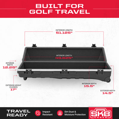 SKB Cases ATA Staff Pro XL Hard Plastic Storage Wheeled Cart Golf Travel Case