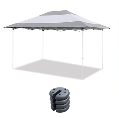 Z-Shade 14 x 10 Foot Prestige Instant Shade Canopy & Leg Weight Plates, Set of 4