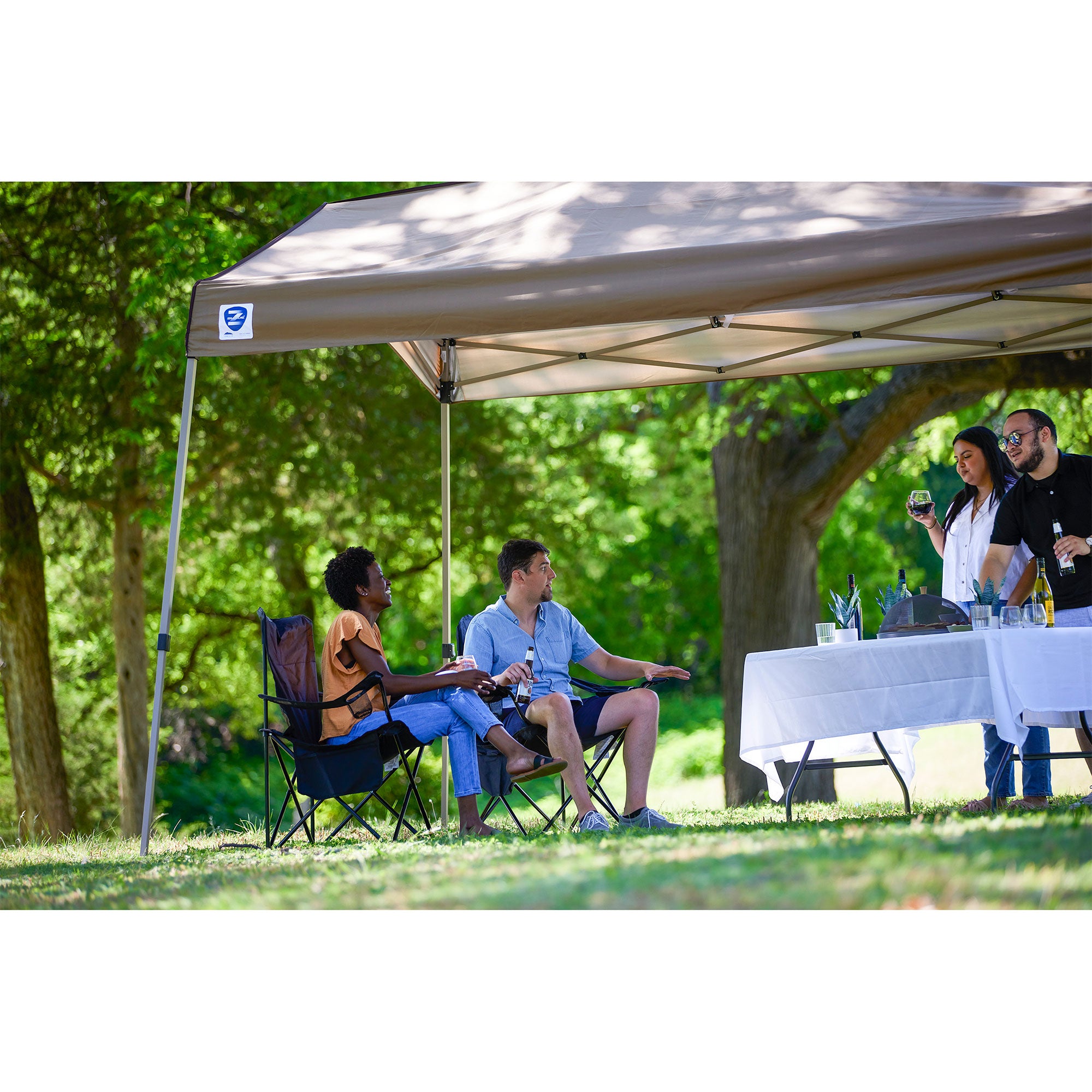 Z-Shade 12 x 14 Foot Panorama Instant Shade Canopy & Leg Weight Plates, Set of 4