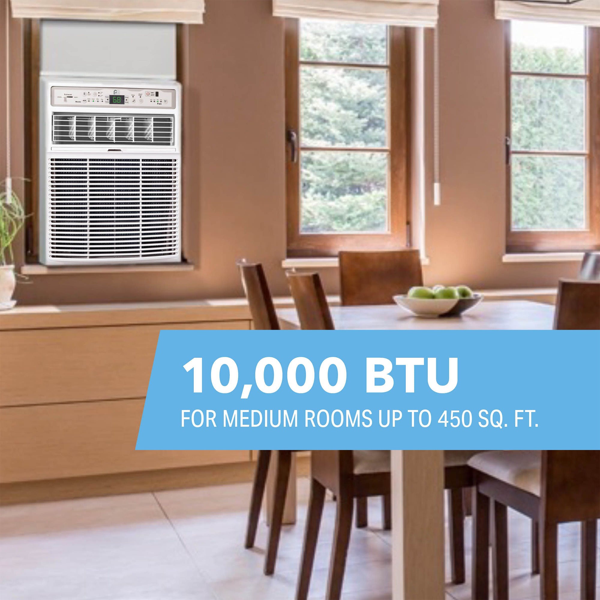 Perfect Aire 10,000 BTU Slider Air Conditioner w/ Remote, 450 Square Feet (Used)