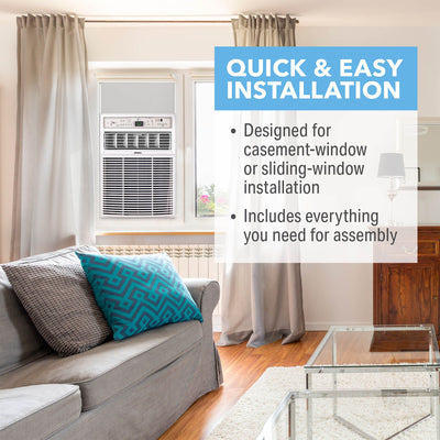 Perfect Aire 10,000 BTU Slider Air Conditioner w/ Remote, 450 Square Feet, Gray