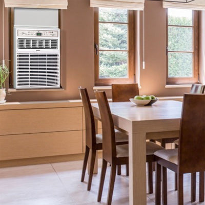 Perfect Aire 10,000 BTU Slider Air Conditioner w/ Remote, 450 Square Feet, Gray