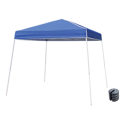 Z-Shade 12 by 12 Foot Horizon Shade Canopy, Blue & 5 Pound Leg Weights, Set of 4