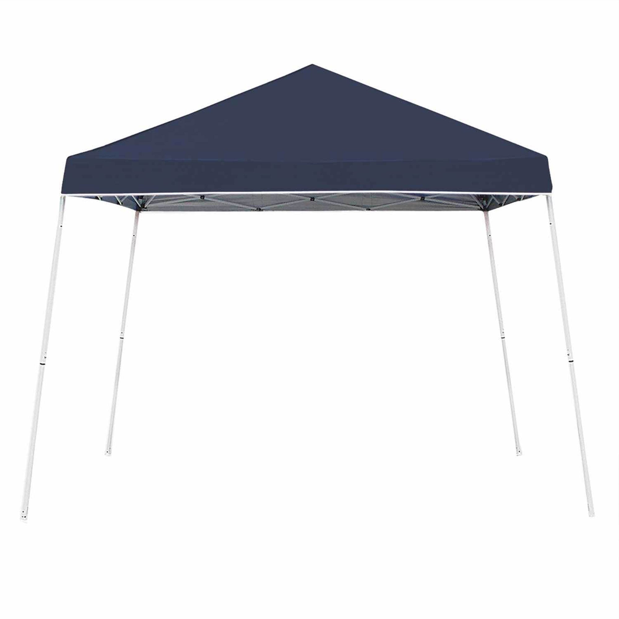 Z-Shade Push Button Angled Leg Tent with a 4 Pack of 5 Pound Leg Weights, Navy