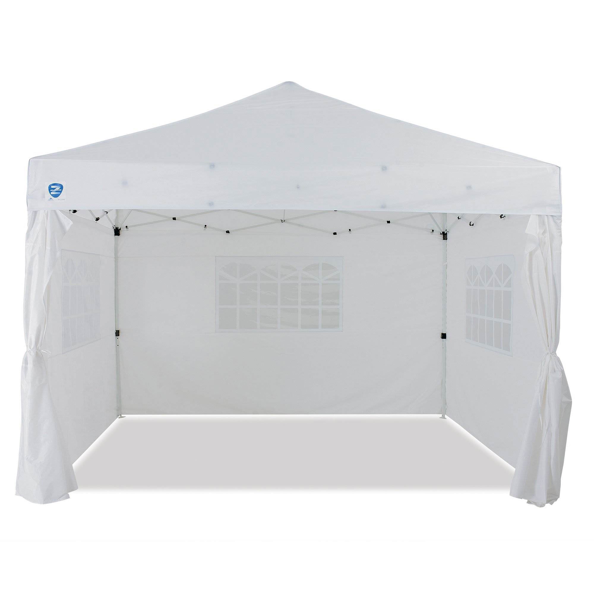 Z-Shade Venture 12 x 10 Foot Pop Up Canopy Tent and 4 Pack of Leg Weights, White