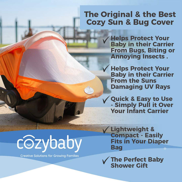 CozyBaby Lightweight Mesh Summer Sun and Bug Infant Carrier Cover (Open Box) - VMInnovations