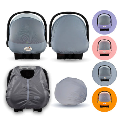 CozyBaby Sun & Bug Cover w/ Lightweight Summer Cozy Cover for Baby Carrier, Gray - VMInnovations