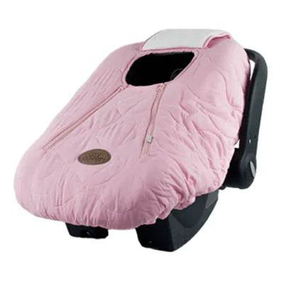 CozyBaby Quilted Infant Car Seat Cover with Dual Zippers and Elastic Edge, Pink - VMInnovations