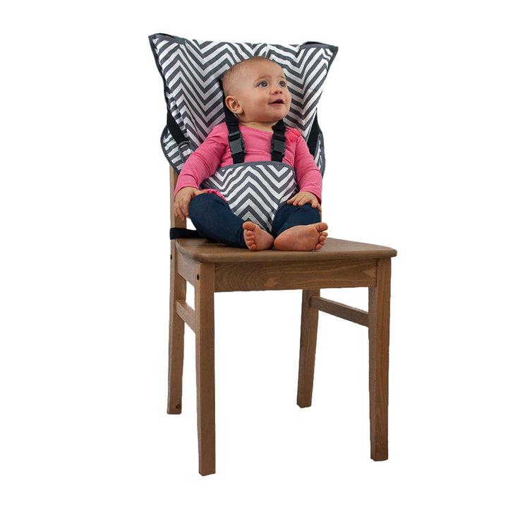 CozyBaby Portable Washable Travel Cloth Easy Seat High Chair, Gray (Open Box) - VMInnovations