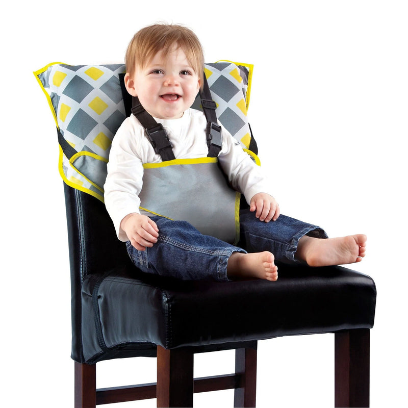CozyBaby Portable Washable Travel Cloth Easy Seat High Chair, Charcoal Yellow