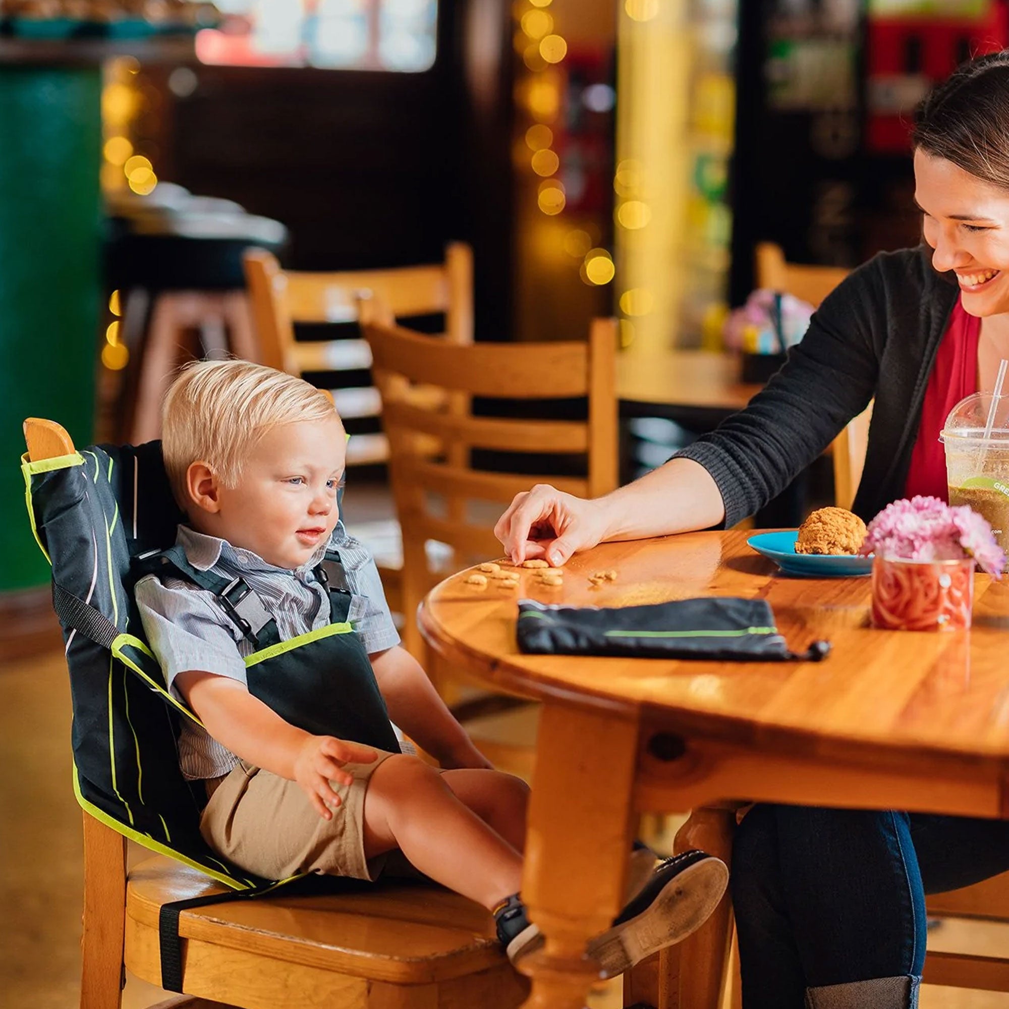 CozyBaby Portable Washable Travel Cloth Easy Seat High Chair, Yellow (Used) - VMInnovations