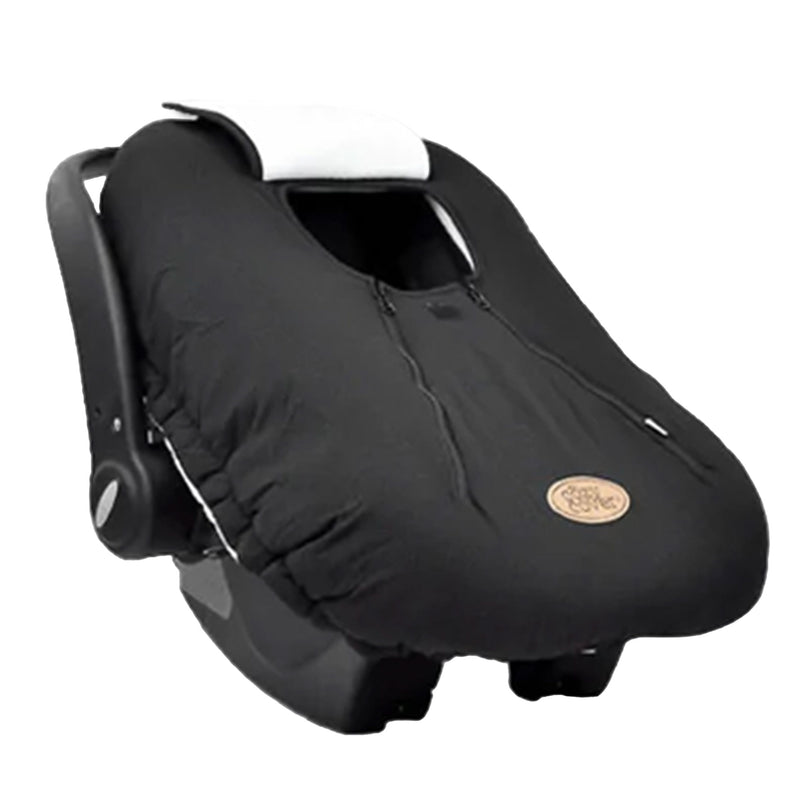 CozyBaby Infant Car Seat Cover w/ Dual Zippers, Elastic Edge, Black (Used)