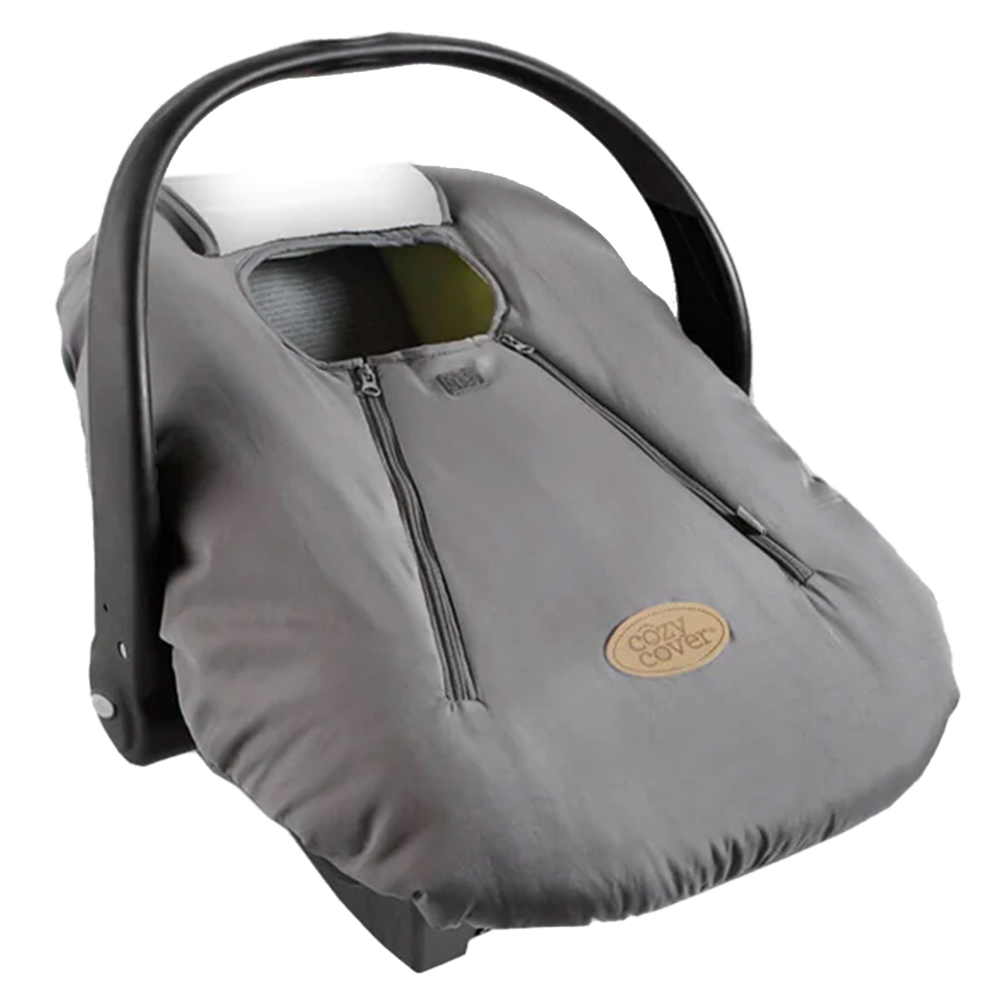 CozyBaby Original Infant Car Seat Cover w/ Dual Zippers & Elastic Edge, Charcoal - VMInnovations