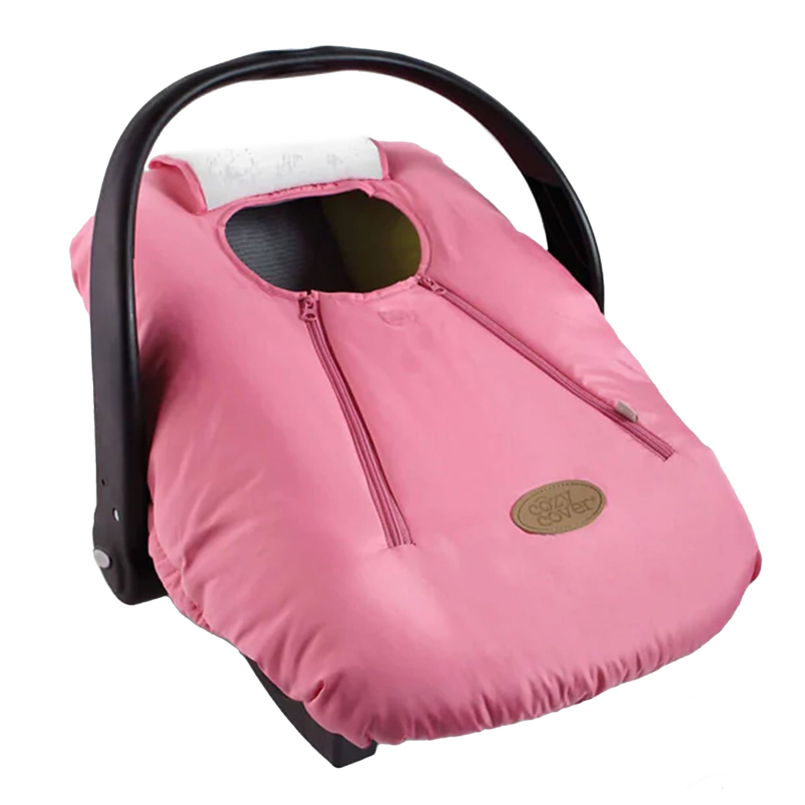 CozyBaby Original Infant Car Seat Cover with Dual Zippers and Elastic Edge, Pink - VMInnovations