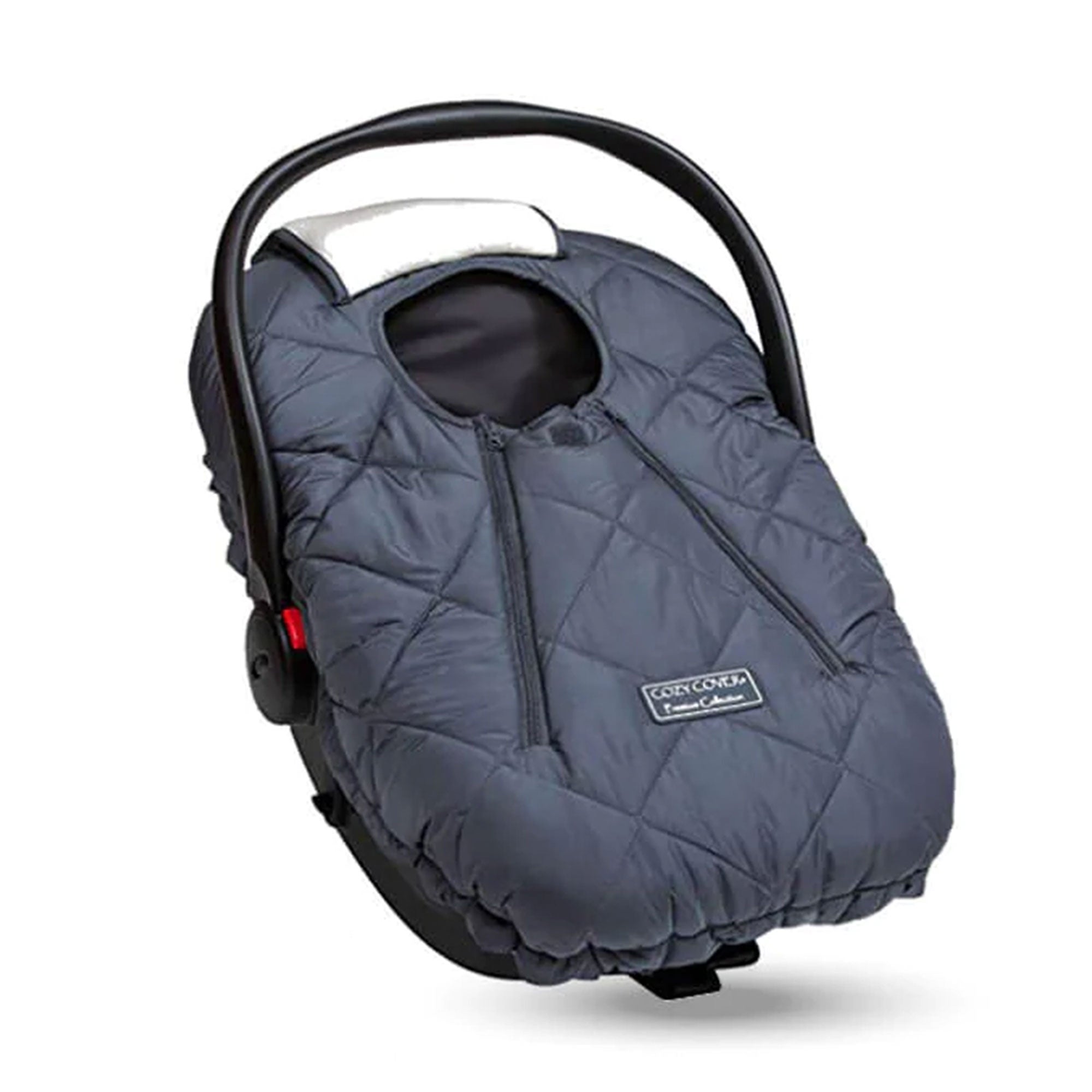 CozyBaby Infant Car Seat Cover w/ Dual Zippers & Elastic Edge, Charcoal (Used) - VMInnovations