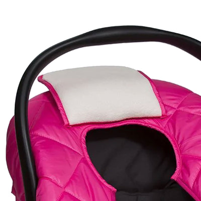 CozyBaby Premium Infant Car Seat Cover with Dual Zippers & Elastic Edge, Pink