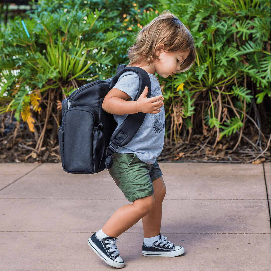 Cozy Cover 3 in 1 Portable Baby Booster Seat Diaper Backpack Bag, Black & Gray