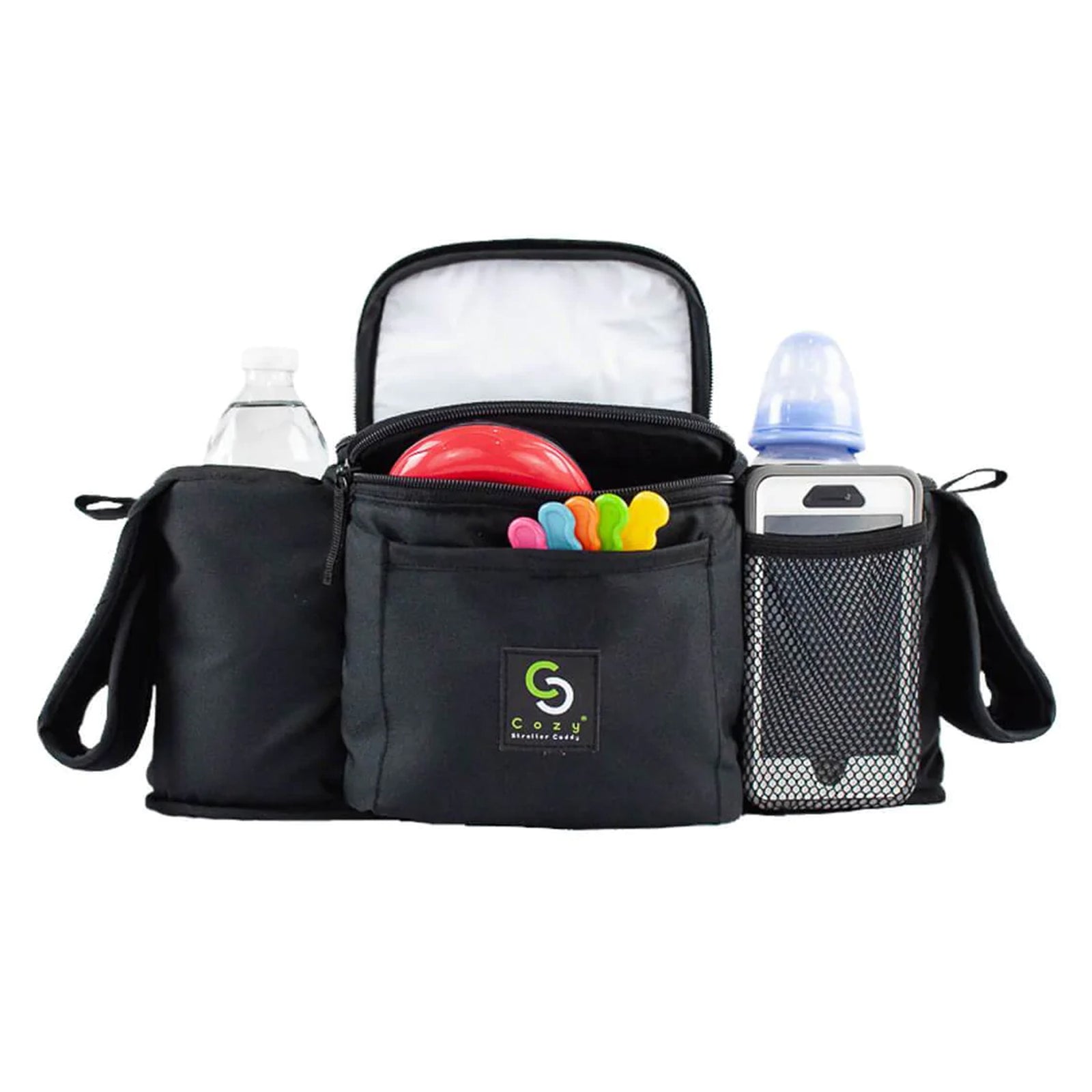 Cozy Cover CozyBaby Stroller Organizer Insulated Storage Caddy Basket, Black - VMInnovations