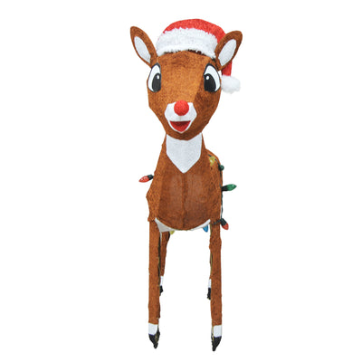 ProductWorks 32 Inch Bumble Holiday Decoration + 24 Inch Rudolph Holiday Display