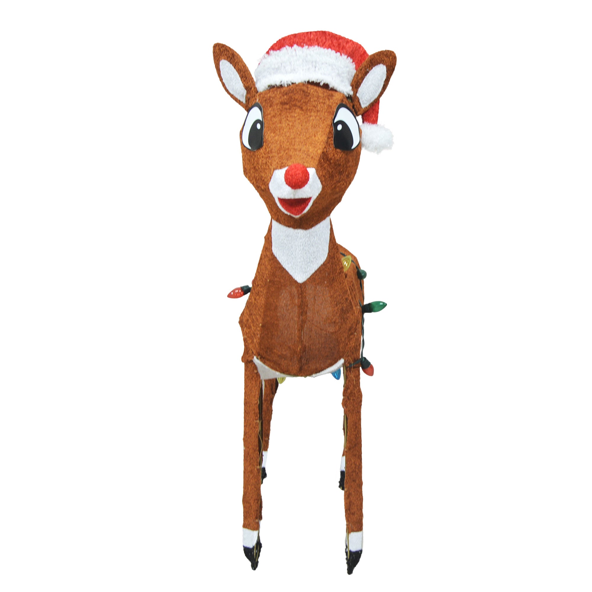 ProductWorks 24 In Rudolph & 32 In Bumble Snowman and Holiday Tree Pre Lit Decor