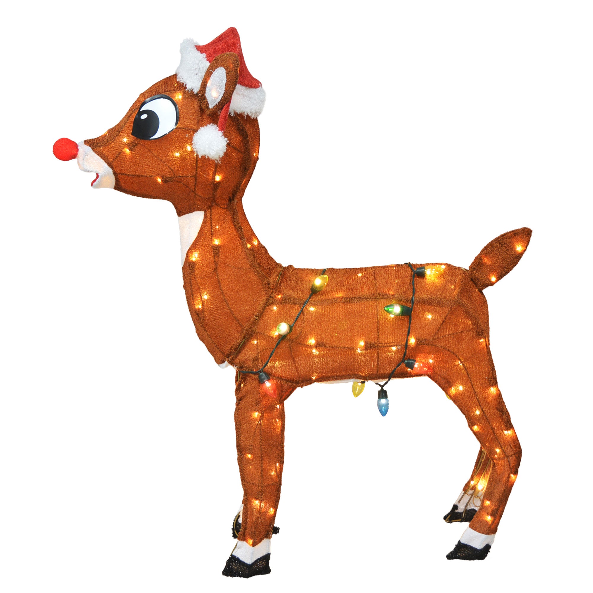 ProductWorks 32 Inch Bumble Holiday Decoration + 24 Inch Rudolph Holiday Display - VMInnovations
