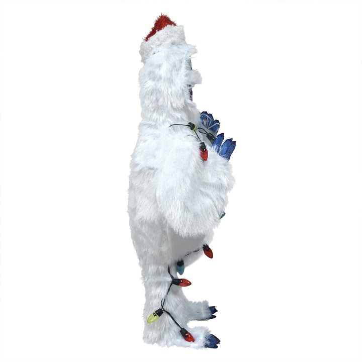 32 Inch Bumble Snowman with Santa Hat Pre Lit Outdoor Holiday Decor (Used) - VMInnovations
