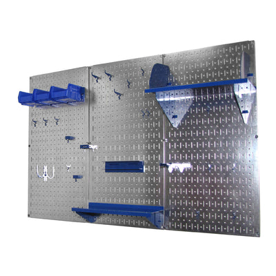 4 Foot Metal Pegboard Standard Tool Organizer for Garages, Silver (Open Box)