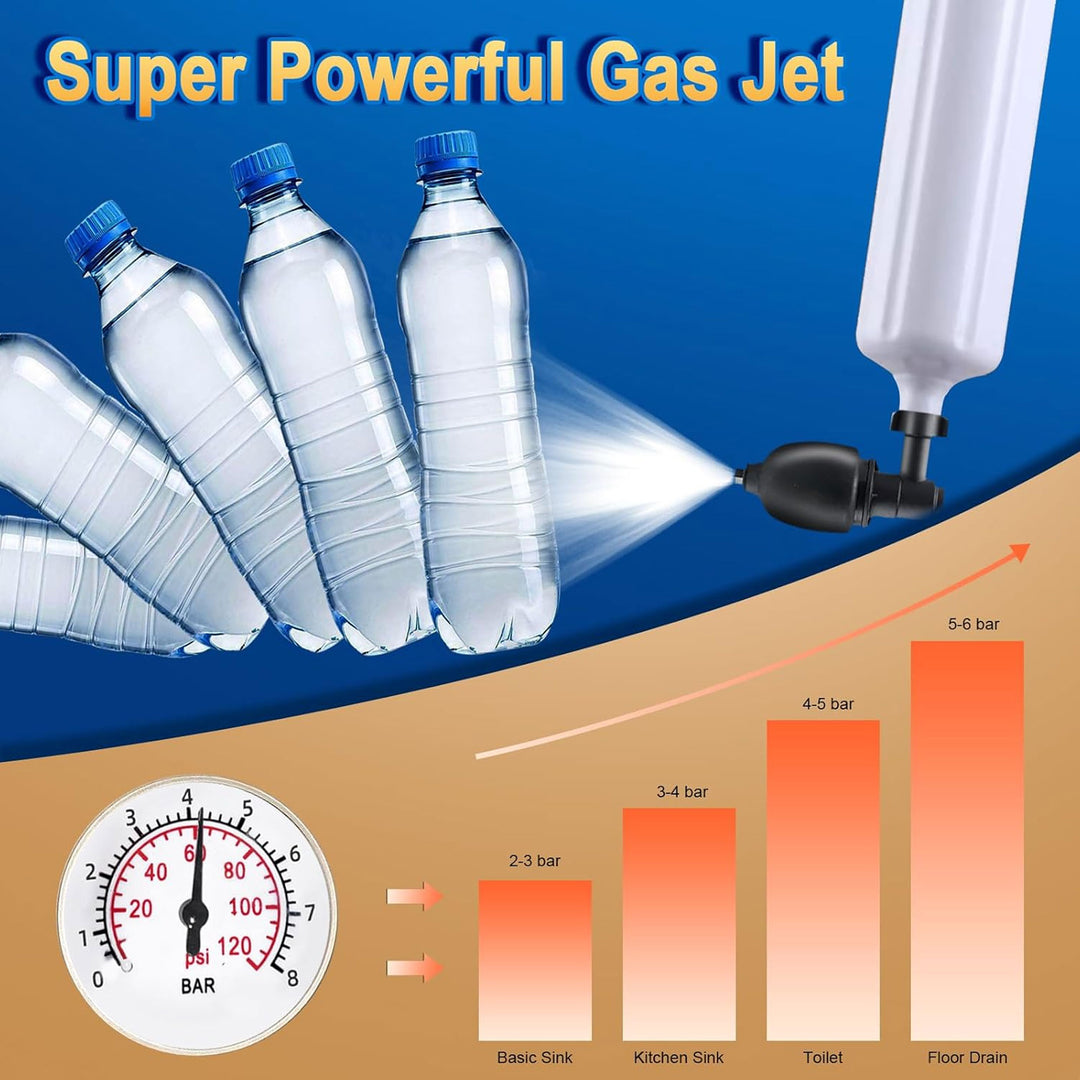 FEIYABDF Electric High Pressure Toilet Plunger for Unclogging Pipes (Open Box)