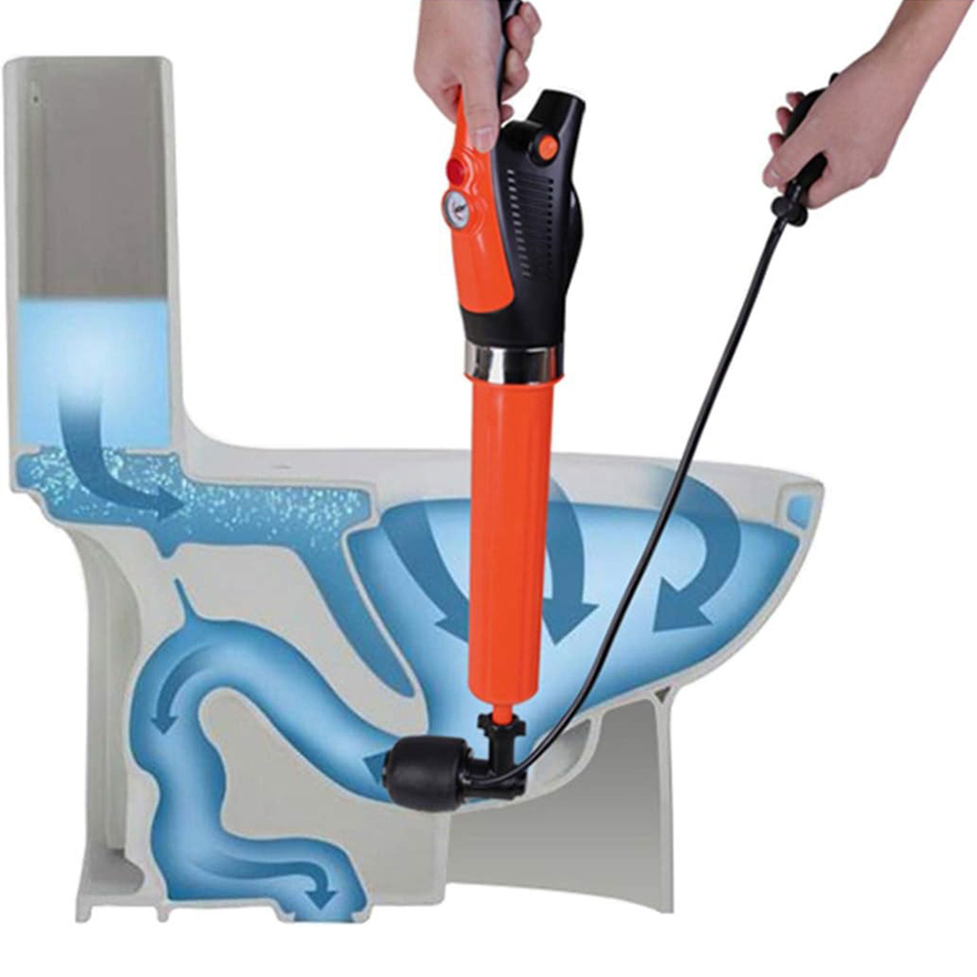FEIYABDF Electric Rechargeable High Pressure Air Plunger for Unclogging Pipes