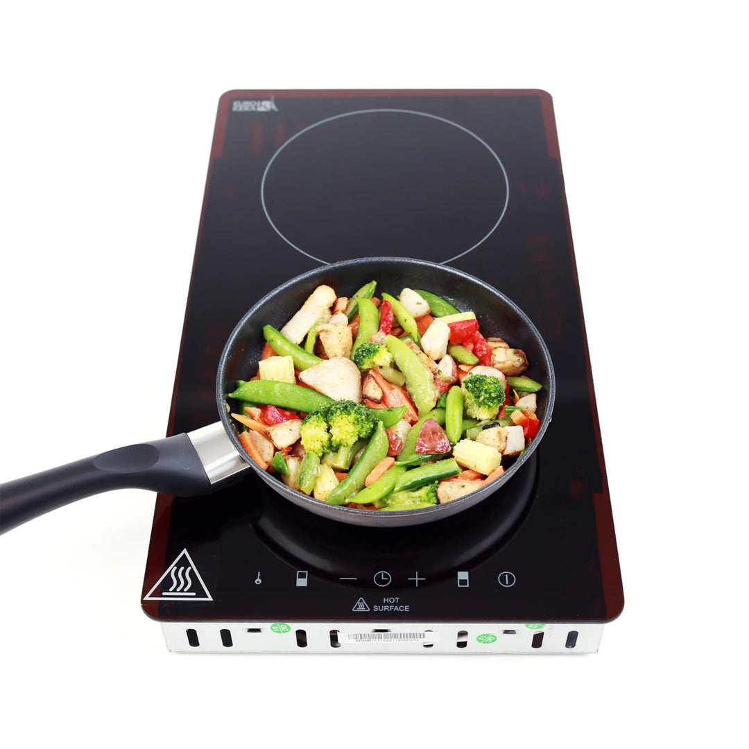 Drop In Dual Burner Cooktop with Glass Surface & 9 Power Levels(Open Box)