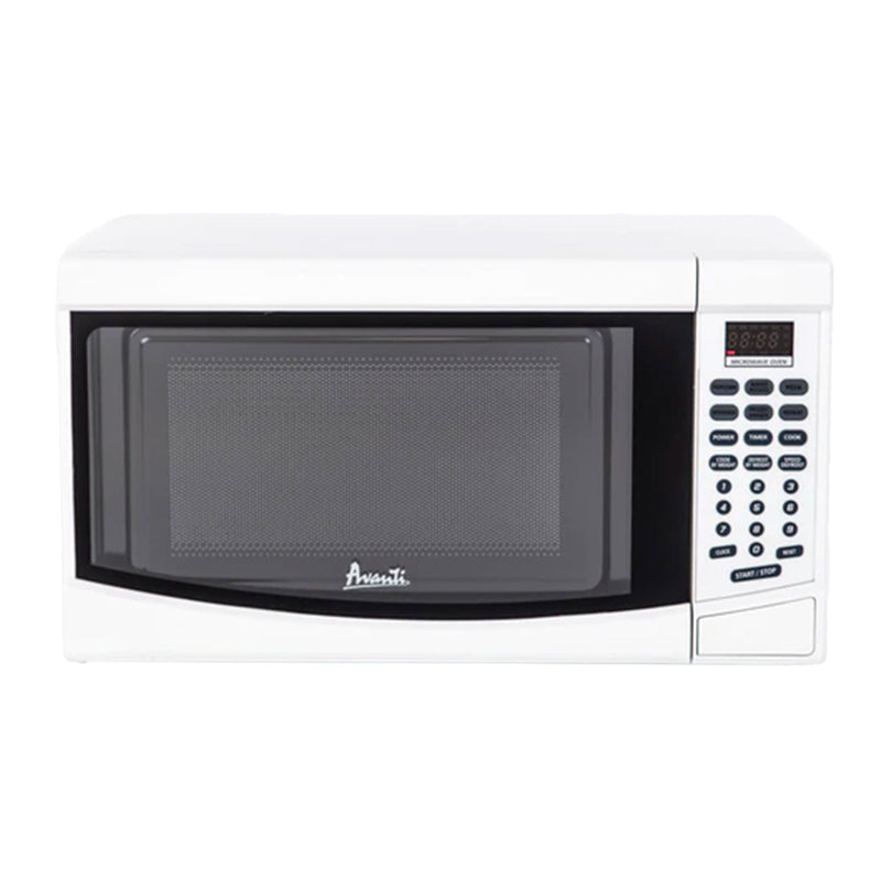 Avanti 700W 0.7 Cubic Foot Countertop Kitchen Microwave Oven w/ Turntable, White