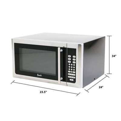 Avanti MT16K3S 1.6 Cubic Ft 1000 Watt Countertop Microwave Oven, Stainless Steel