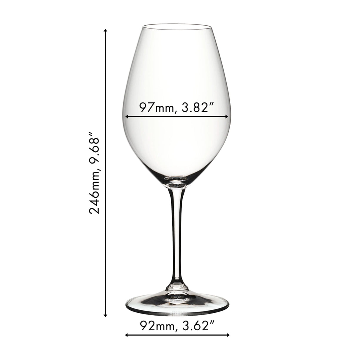 Riedel Wine Friendly Riedel 002, Red Wine Stemmed Crystal Glasses, 2 Pieces (Open Box)