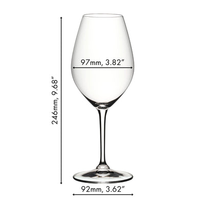 Riedel Wine Friendly Riedel 002, Red Wine Stemmed Crystal Glasses, 2 Pieces (Open Box)