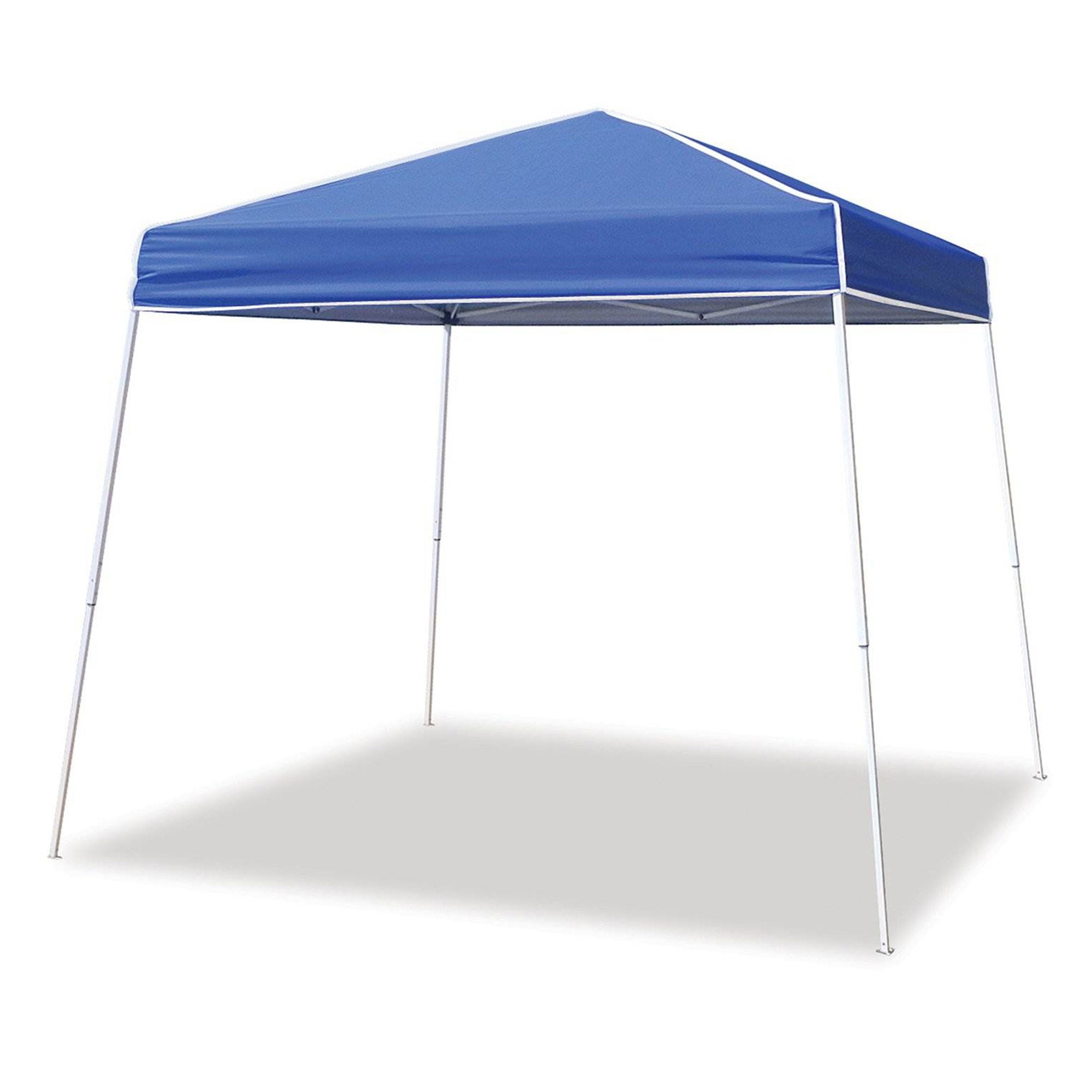 Z-Shade 10 x 10 Foot Angled Leg Tent w/ a 4 Pack of Heavy Duty Weight Bags, Blue