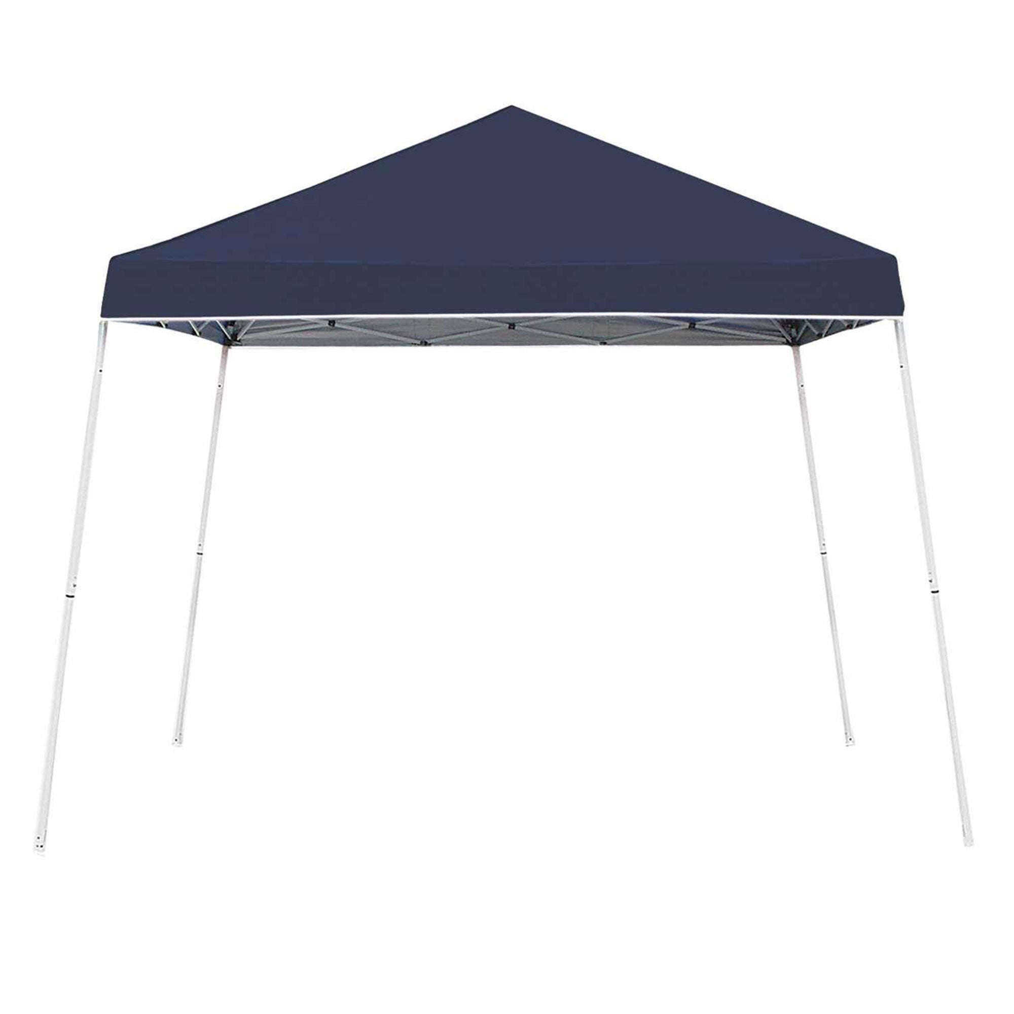 Z-Shade 10 x 10 Foot Angled Leg Tent w/ a 4 Pack of Heavy Duty Weight Bags, Navy
