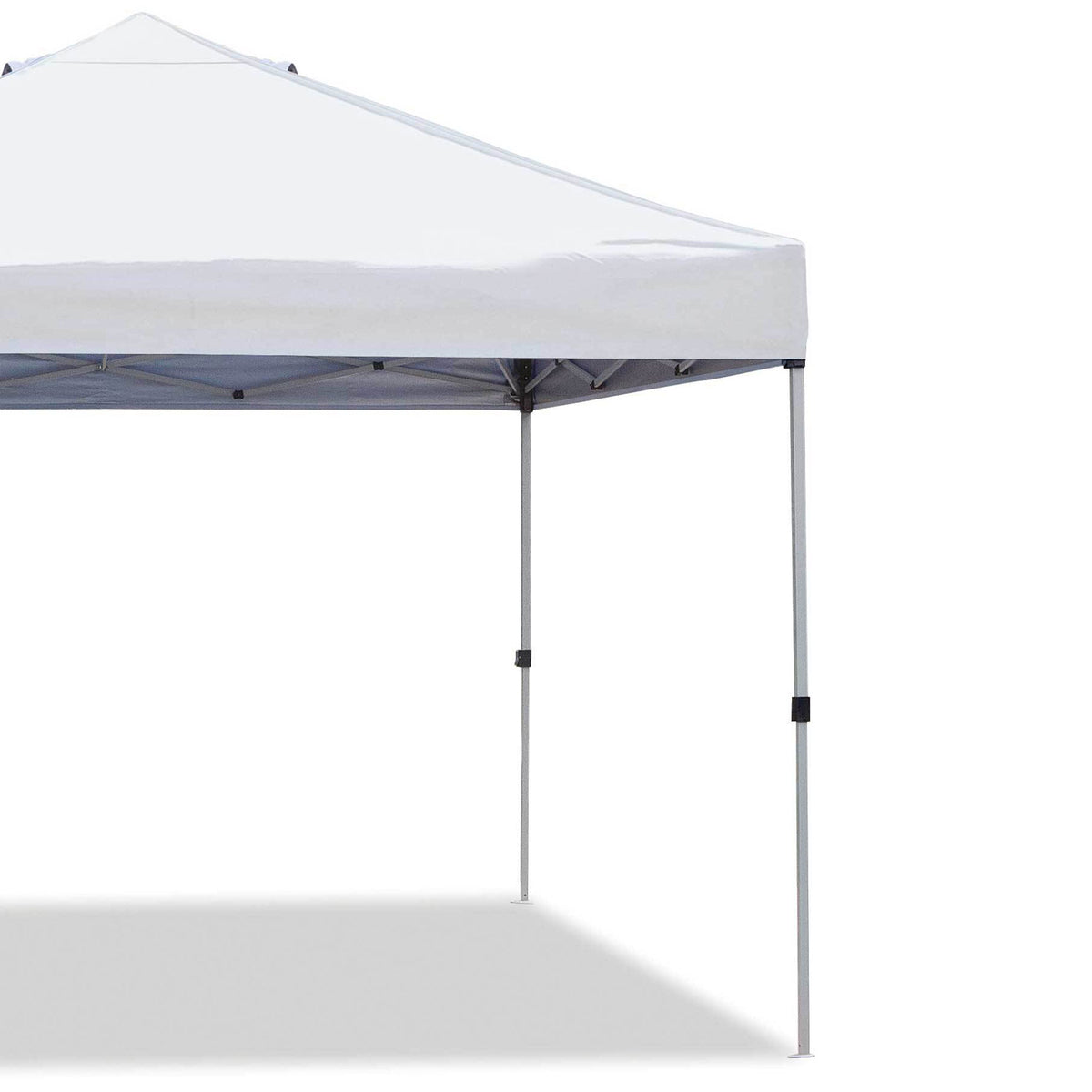 Z-Shade Straight Leg Canopy Tent w/ a 4 Pack of Wrap Around Weight Bags, White