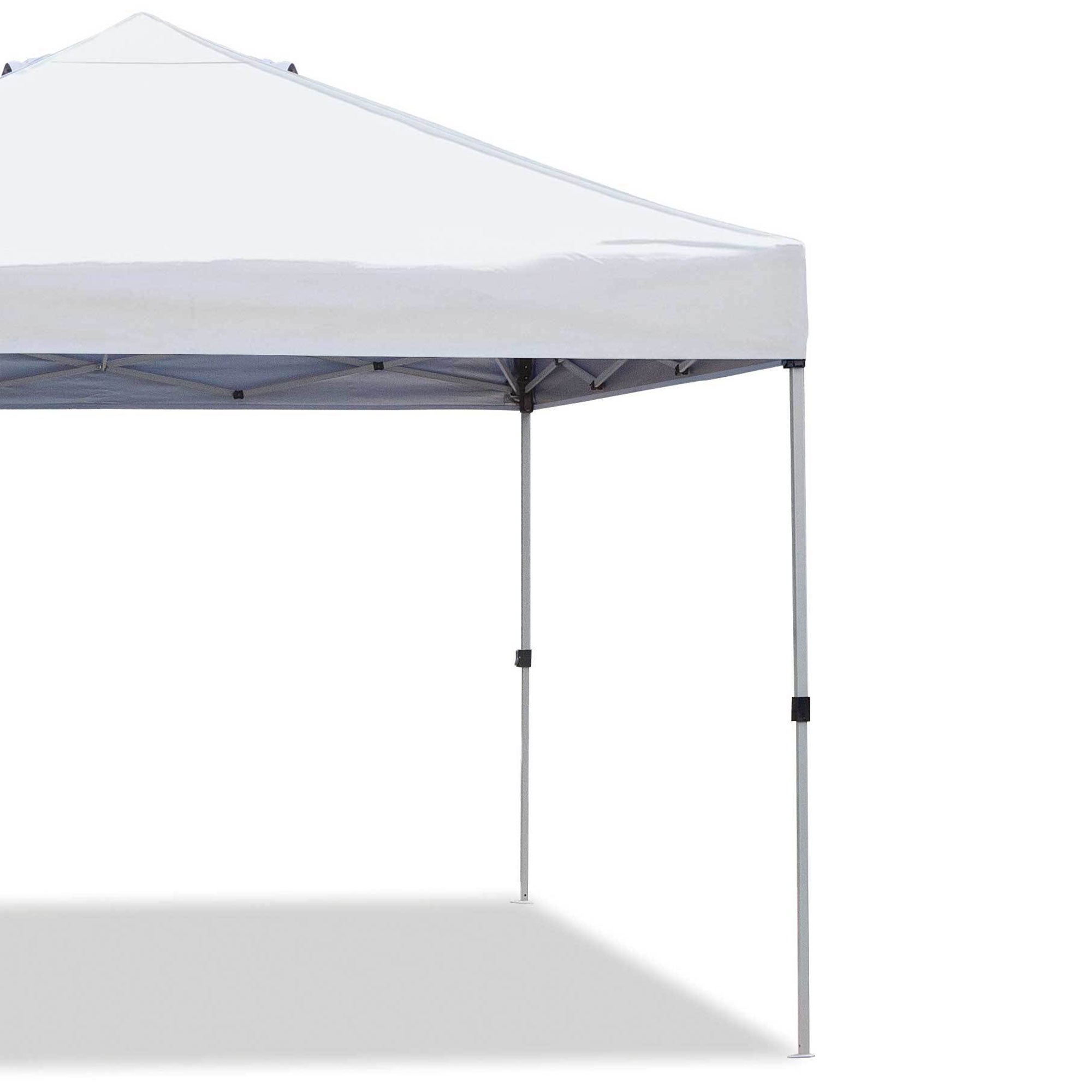 Z-Shade Straight Leg Canopy Tent w/ a 4 Pack of Wrap Around Weight Bags, White