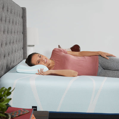 Tempur-Pedic TEMPUR-Breeze Medium Firm Contoured Memory Foam Neck Pillow, Queen