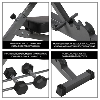 HolaHatha Multi Functional Weight Training Exercise Bench (For Parts) - VMInnovations