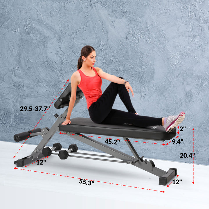 Multi Functional Weight Training Exercise Bench for Full Body Workout (Open Box)