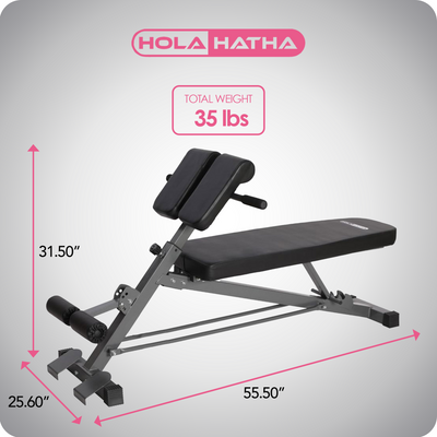 HolaHatha Multi Functional Weight Training Exercise Bench for Full Body Workout