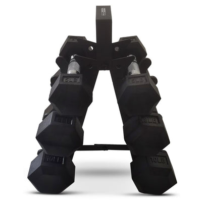 Hexagonal Dumbbell Free Hand Weight Set w/ Rack, 5, 8, & 10 Lbs  (Open Box) - VMInnovations